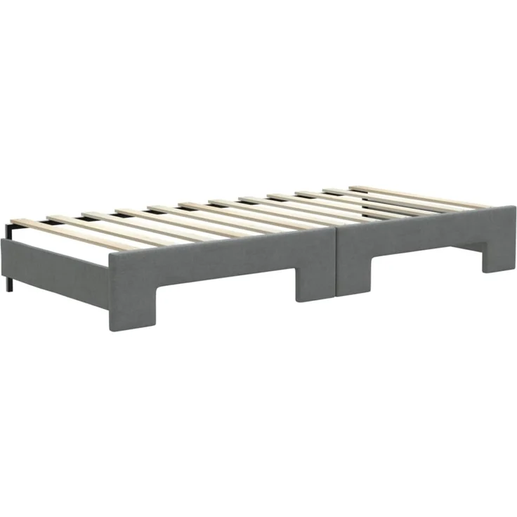 vidaXL Tagesbett Ausziehbar mit Schubladen Dunkelgrau 90x200 cm Stoff 3196633 – Bild 5