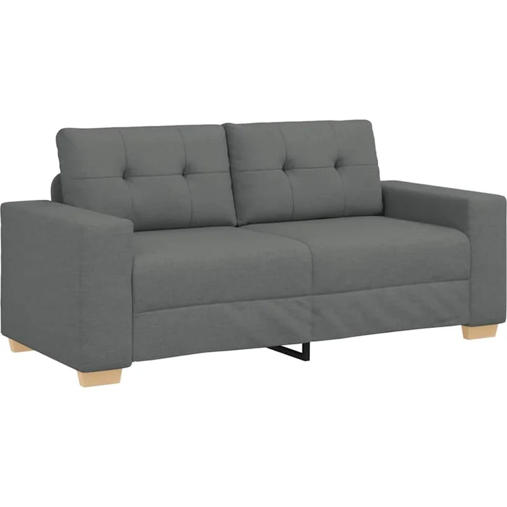 vidaXL Zweisitzer-Sofa Dunkelgrau 180x77x82 cm Stoff 4105079 – Bild 2