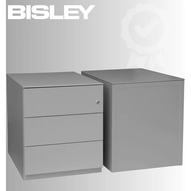 BISLEY Note Rollcontainer mit 3 Schüben aus Metall abschließbar in weiß - Bürocontainer mit Schloss für DIN A4 Dokumente, Kleinteile & Büromaterial, Container für Büro & Homeoffice auf Rollen, NWA59M7SSS-696 – Bild 7