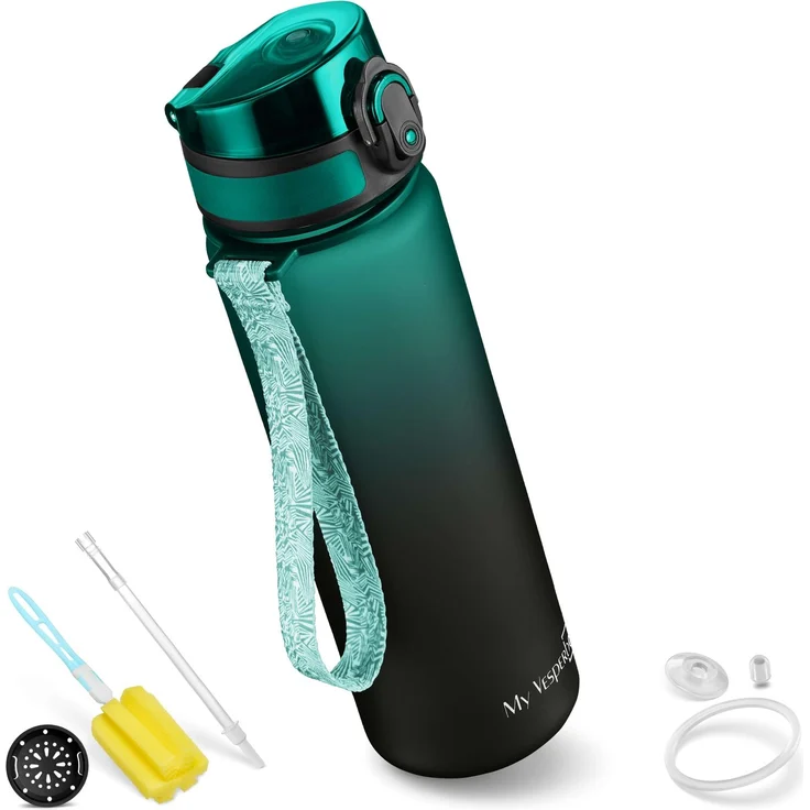 My Vesperbox® Trinkflasche Kinder [500ML] - Wasserflasche Kohlensäure Geeignet & Auslaufsicher - Water Bottle Kids - für Schule & Sport - Kinderflasche für Mädchen & Jungen - inkl. Ersatzdichtung