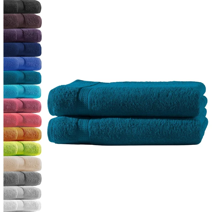 Hometex Premium Textiles Handtuch in Premium Qualität 500 g/m², Feinster Frottier-Stoff 100% Baumwolle, 2x Duschtuch, weich, saugfähig, extra schwer & flauschig - TEST BILD TOP MARKE 2025 – Bild 1