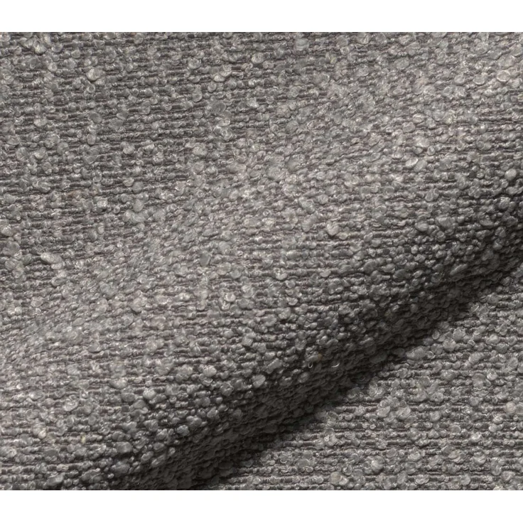 Drehstuhl Heira-Flex mit Armlehnen Bouclé Silbergrau Kreuzgestell breit Effektfinish Titan 360° drehbar Taschenfederkern – Bild 3