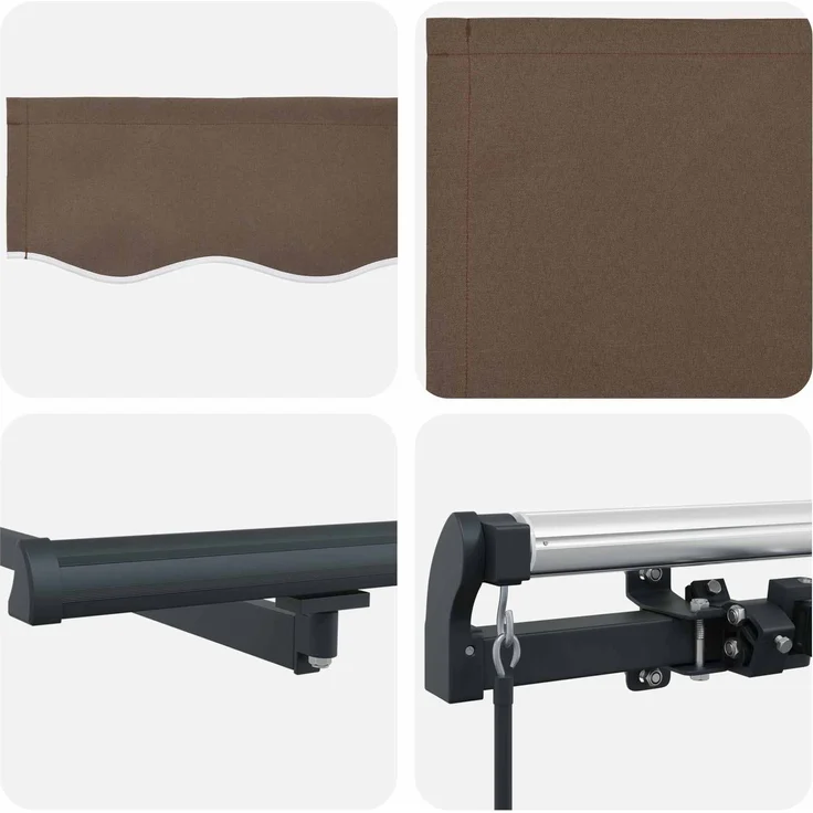 vidaXL Einziehbare Markise Taupe 3,5 x 2 m Stoff 3425753 – Bild 4