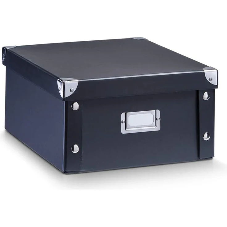 Zeller Present Aufbewahrungsbox Aufbewahrungsbox, Pappe, schwarz, 33,5 x 33 x 32 cm – Bild 2