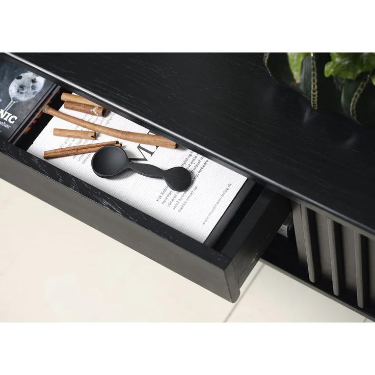TV-Schrank >Salou< in Schwarz Lackiert - 160x48x45 (BxHxT) – Bild 5