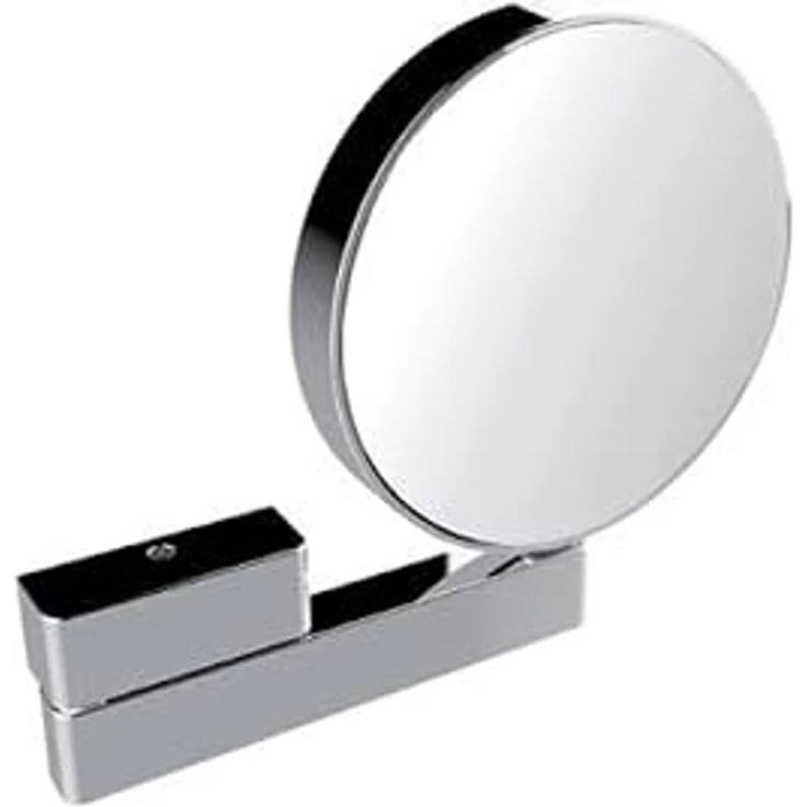 Emco Universal Kosmetik- und Rasierspiegel, runder Wandspiegel mit 3-/7-fach Vergrößerung, verchromtes Metallfinish – Bild 2