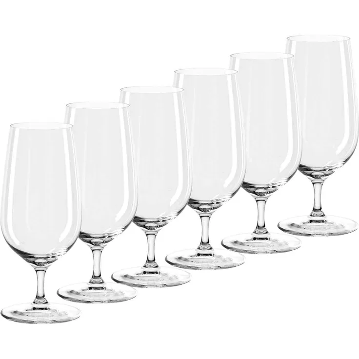 Leonardo Tivoli Bierglas, 6er Set, Pilsglas, Biertuple, Pils, Bier Glas mit Stiel, Bierkelch, Klarglas, Teqton, 300 ml, 066395