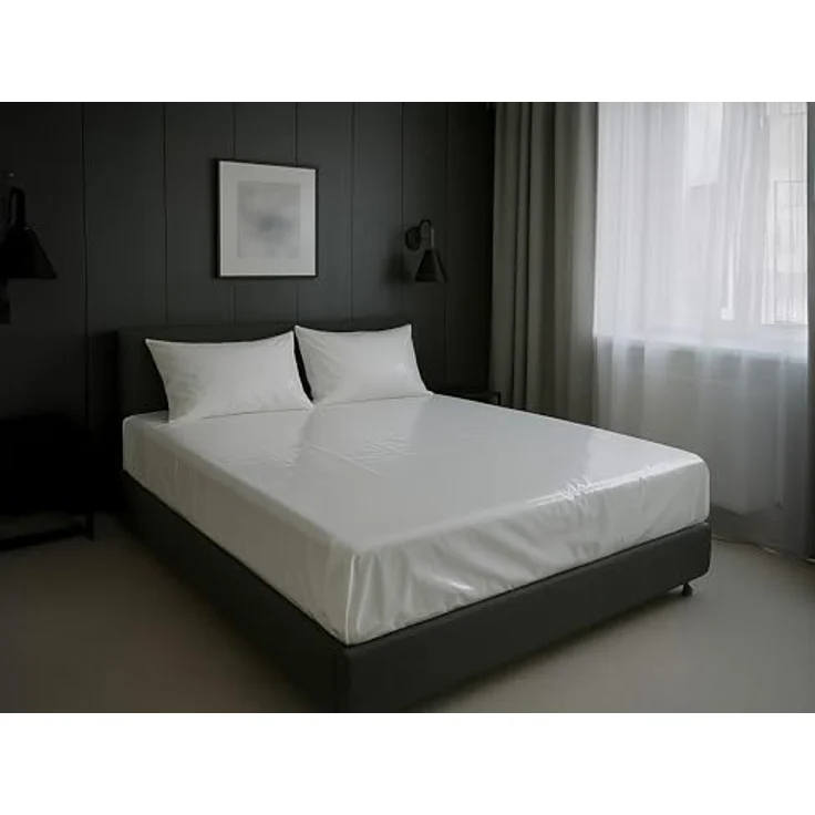 eXODA Sexlaken wasserdicht Bettlaken Bettwäsche Weiss 200x230 cm kein Latex – Bild 2