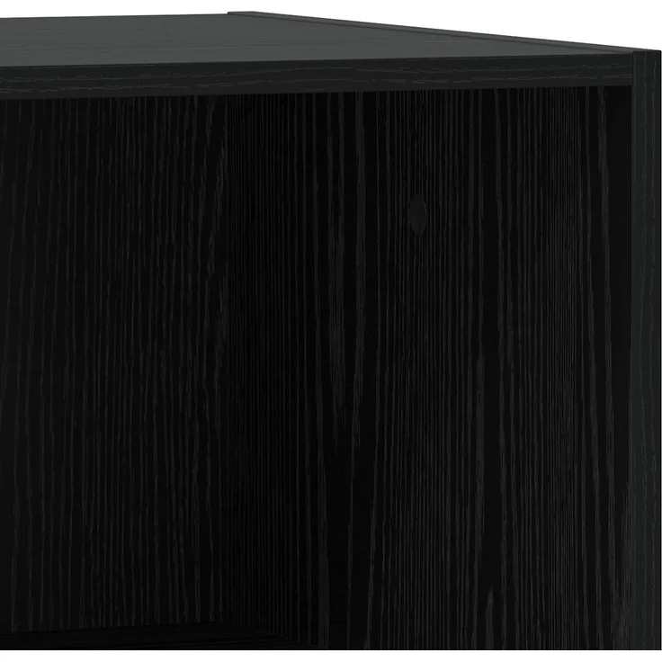 vidaXL Kleiderschrank Schwarz Eichen-Optik 77 x 48 x 102 cm PB 8010915 – Bild 5