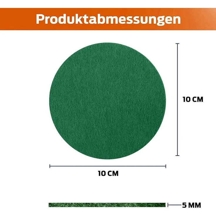wortek Getränkeuntersetzer Filz-Untersetzer Rund für Gläser 10er Set + Box, Zubehör für Tisch & Gläser, Set, 10-tlg, waschbare Getränke Glasuntersetzer Gläser, Tischuntersetzer Filz 10 cm – Bild 3