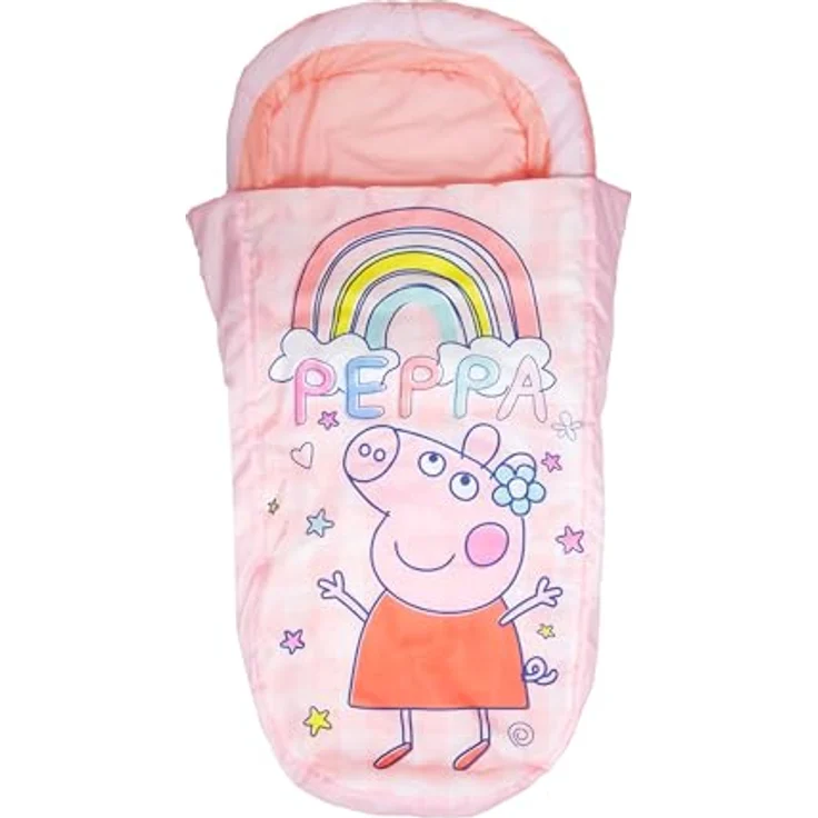 PEPPA PIG Character World erstes ReadyBed – Aufblasbares Luftbett und Schlafsack für Kinder mit Pumpe | Reisematratze für Übernachtungen und Camping oder den Heimgebrauch – Bild 2