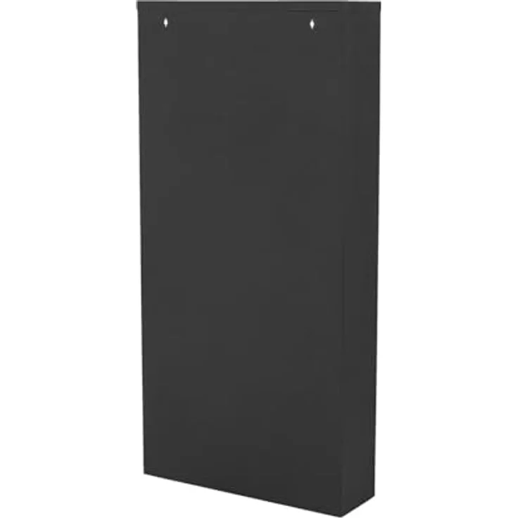 Kare Design Schuhschrank Caruso, Schwarz, Stahl, mit 3 Klappen, Schuhablage für 6 Paar Schuhe, schmal, platzsparend, hoch, Schuhregal, Eingangsbereich, 104 x 50 x 15 cm (H/B/T) – Bild 6