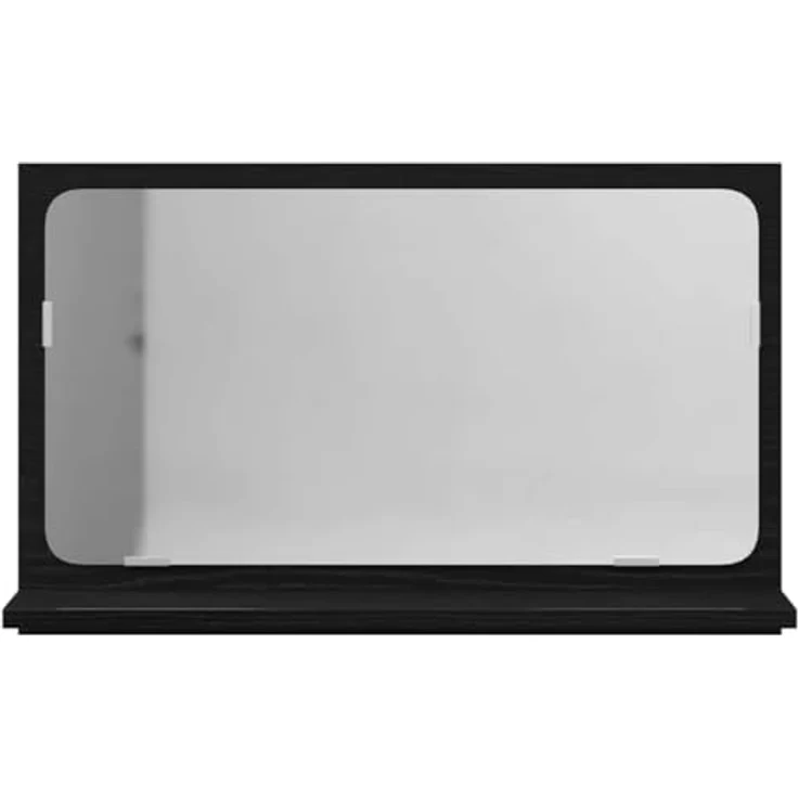 vidaXL Spiegelablage mit Regal Schwarz Eichen-Optik 60 x 10,5 x 37 cm 862525 – Bild 9