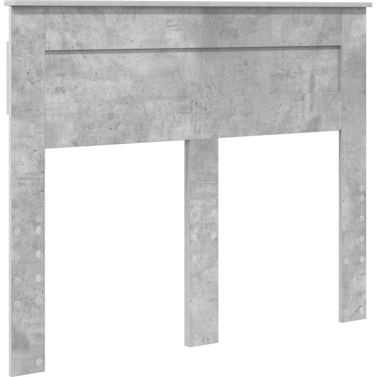 vidaXL Bettrahmen Beton Grau 135 x 190 cm Massives Kiefernholz 3409770 – Bild 5