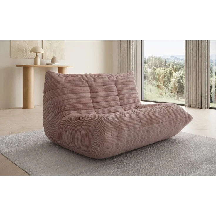 Luxusbetten24 Sofa Designer 2 Sitzer Sofa Calmo, in weichem Cord – Bild 2