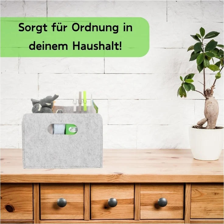 GarPet Aufbewahrungsbox 4x Aufbewahrungsbox faltbar Stoff Box Aufbewahrungskorb Filzkorb – Bild 3