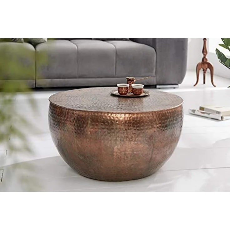 riess-ambiente Couchtisch ORIENT II Ø60cm kupfer geflammt (1-St), Wohnzimmer · Metall · rund · Hammerschlag Design · Handarbeit – Bild 3