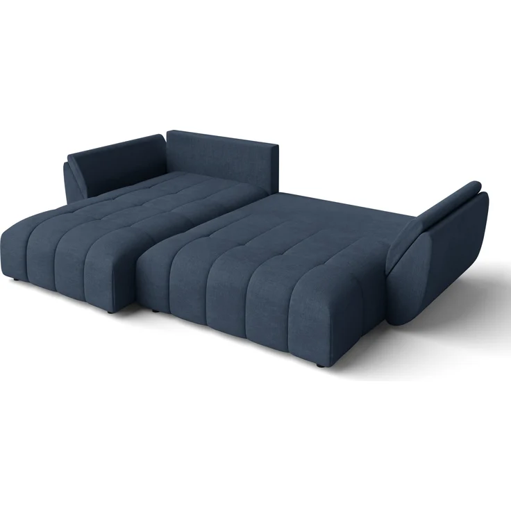 AX LIVING Eckcouch blau Verciani Schlaffunktion Bettkasten 280cm – Bild 7