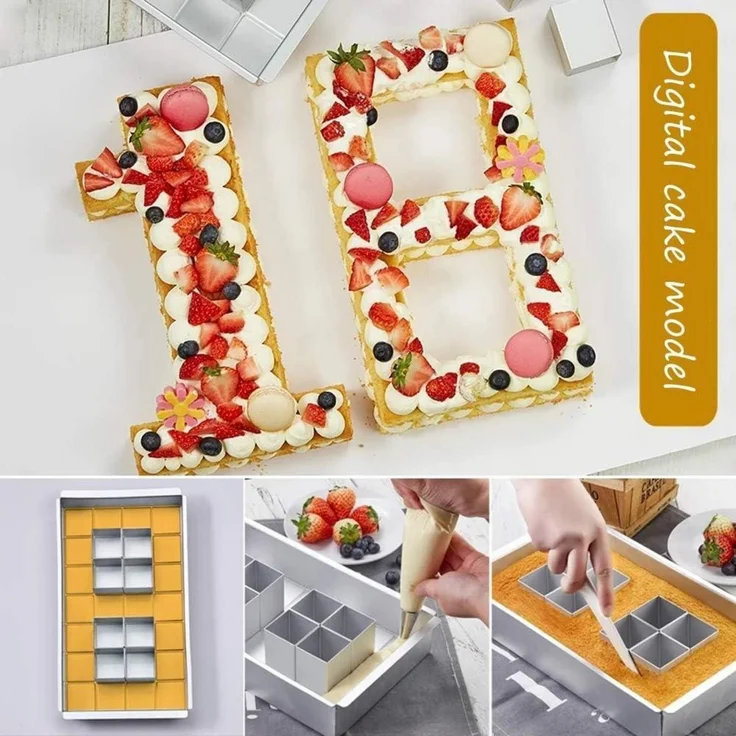 Backform Zahlen Buchstaben Kuchenform Set DIY Hochzeit Geburtstag – Bild 6