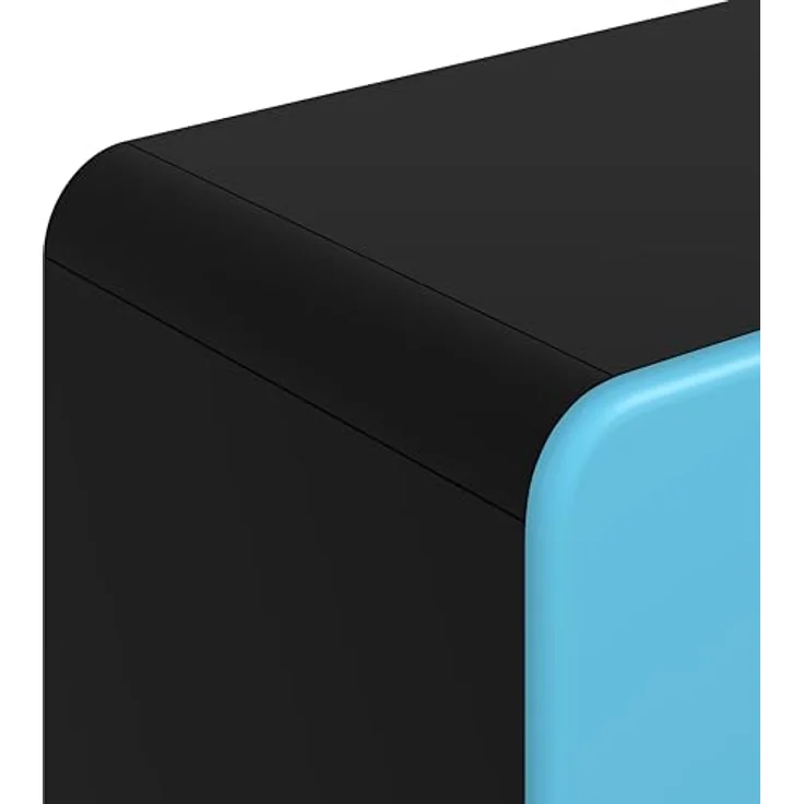 trendteam smart living - Level Up - TV-Schrank - Schwarz/Rot/Blau - Gaming-Lowboard passend für z.B. Nintendo Switch - (BxHxT) 115 x 49 x 42 cm - Mit LED-Spot BLAU, 4er-Set – Bild 7