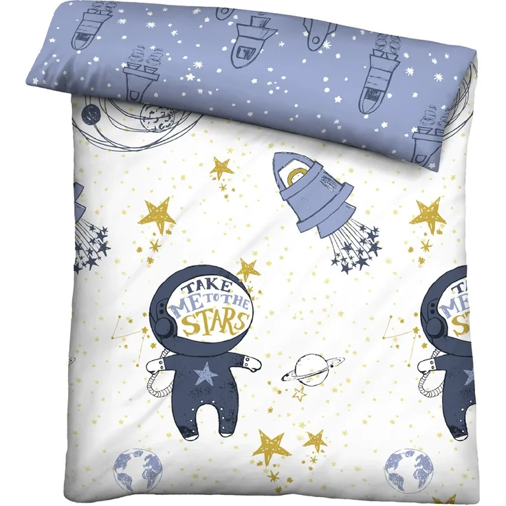biberna 0004647 Feinbiber-Bettwäsche, eisblau, 1x 100x135 cm + 1x 40x60 cm