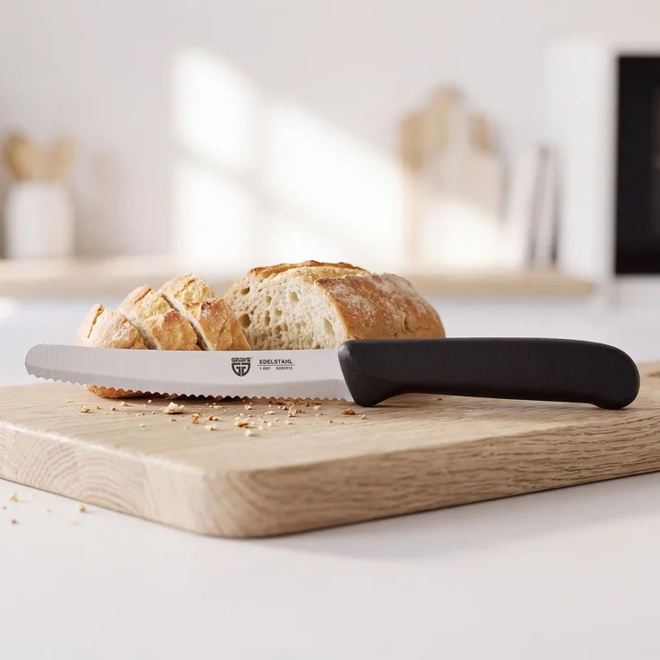 Frühstücksmesser / Brötchenmesser, 6 Stück, schwarz – Bild 8