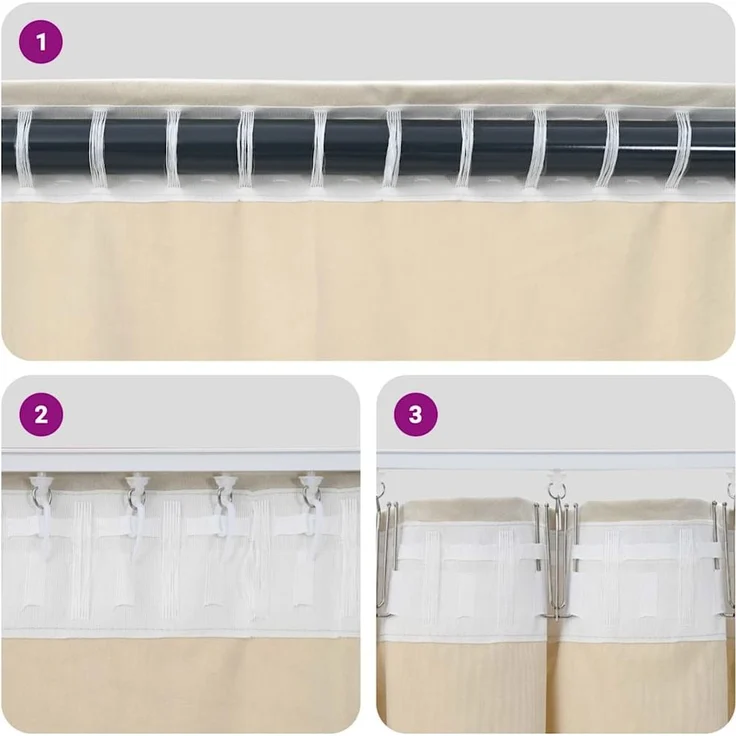 vidaXL Verdunkelungsvorhänge 2 pcs Dunkelgrün 140 x 245 cm Samt 4107216 – Bild 6