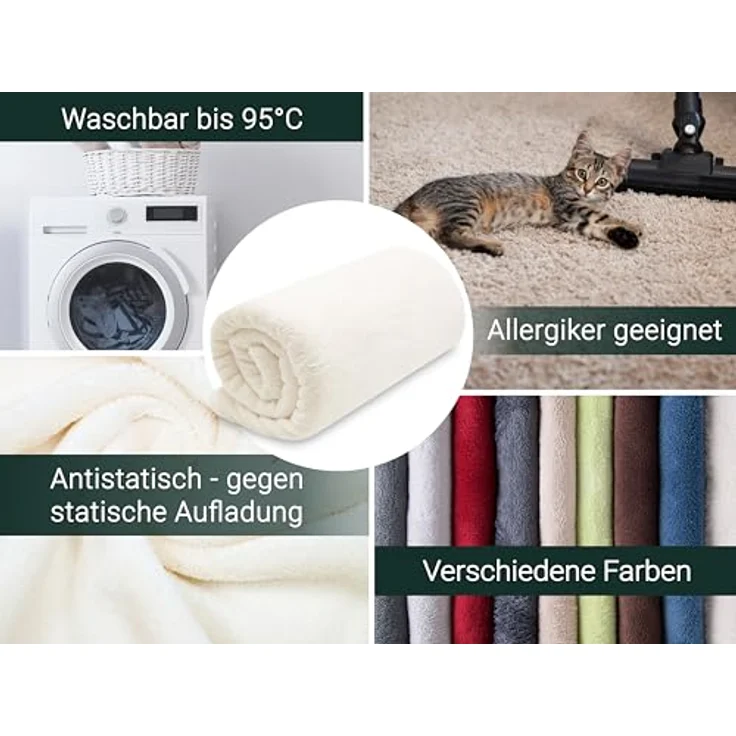 Wohndecke, ZOLLNER, superflauschig, in XXL Größe verfügbar, 220x240 cm, 100% Polyester, superflauschig, in XXL Größe verfügbar – Bild 5