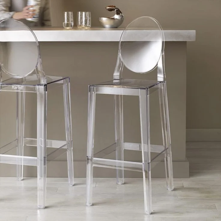Kartell One More Hocker, 2er-Satz, Glasklar, H. 65 cm – Bild 9