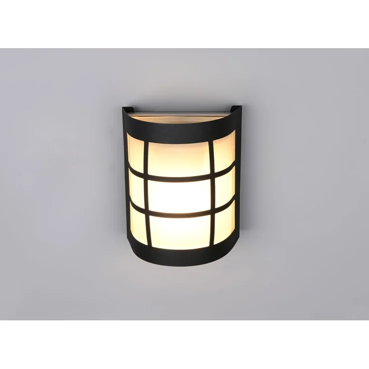 Außenwandleuchte SINTRA Edelstahl Schwarz & Glas Weiß, Höhe 16cm – Bild 6