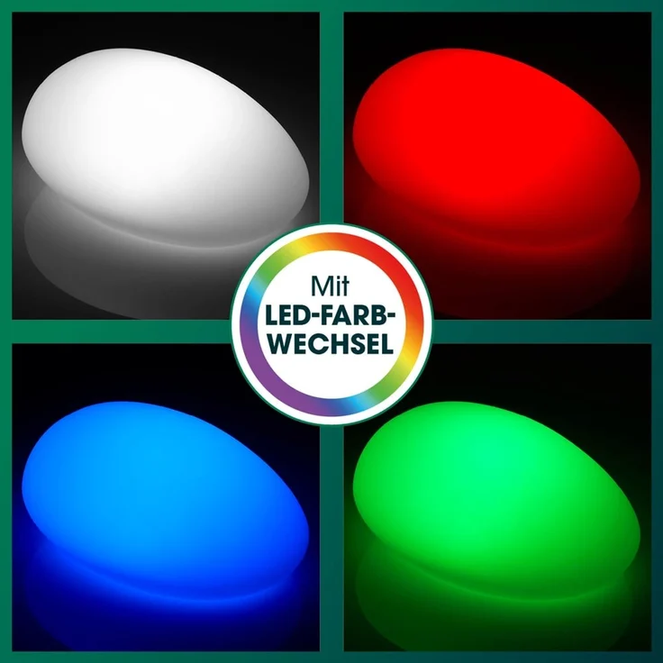 EASYmaxx Solar-Deko-Stein 40 x 30 x 16 cm IP67 | Gartenleuchte Deko-Stein mit LED Beleuchtung und Farbwechsel | Moderne Außen-Garten-Lampe, Dekoleuchte | Witterungsbeständig IP67, Fernbedienung – Bild 5