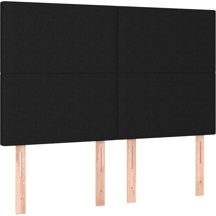 vidaXL Kopfteile 4 Stk. Schwarz 72x5x78/88 cm Stoff 3116052 – Bild 2