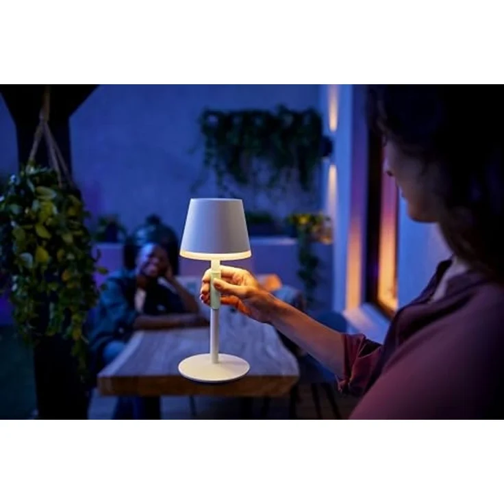 Philips 'Hue Go' Tischleuchte, weiß, White & Color Ambiance, mit Akku – Bild 2