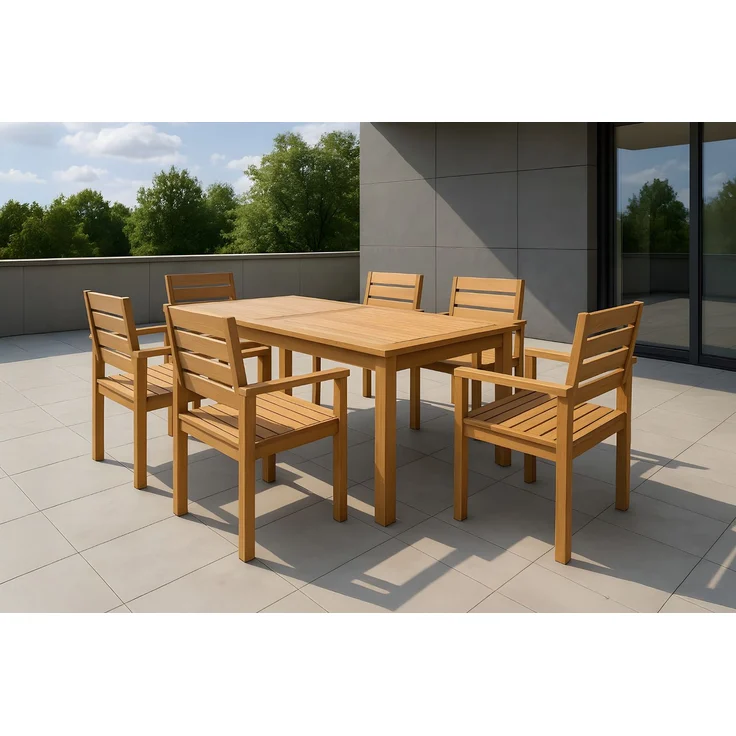 Gartentisch Outdoor massiv Teakholz 180 x 100 FREETOWN 172501121 – Bild 3