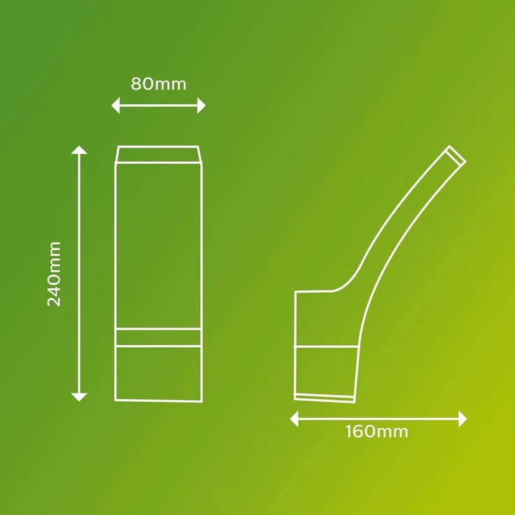 Philips Außenleuchten Wandbeleuchtung für den Außenbereich Grau IP44 Garten Terrasse I Garten Terrasse – Bild 3