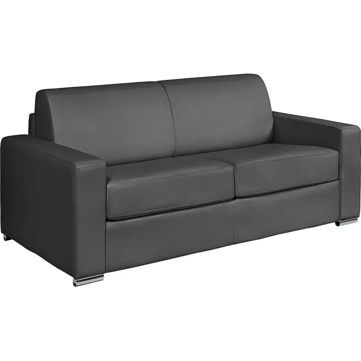 Vente-unique - CALITO - Schlafsofa - Plastik - Kunststoff (PVC), Metall - Grau - 194 x 223 x 85 cm