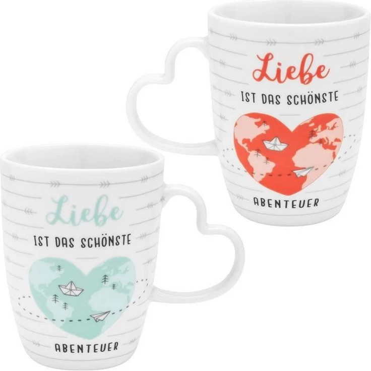 Tassen-Set Kaffeetasse Sheepworld Geschenkbox Hochzeitsgeschenk Abenteuer 48075 – Bild 4
