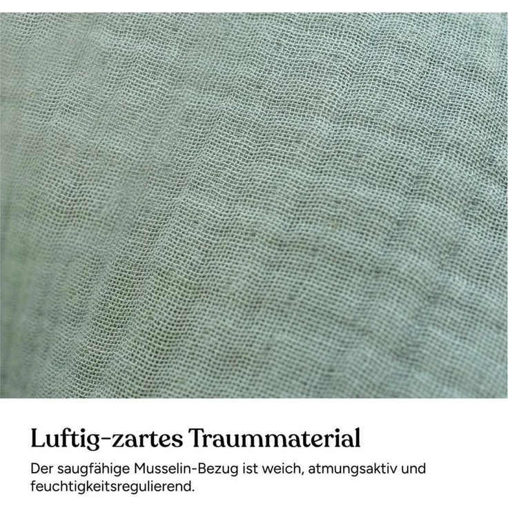 Ehrenkind Stillkissen Musselin aus hochwertiger Bio Baumwolle, Schwangerschaftskissen, Seitenschläferkissen, OEKO-TEX® STANDARD 100 Klasse 1 zertifiziert – Bild 2