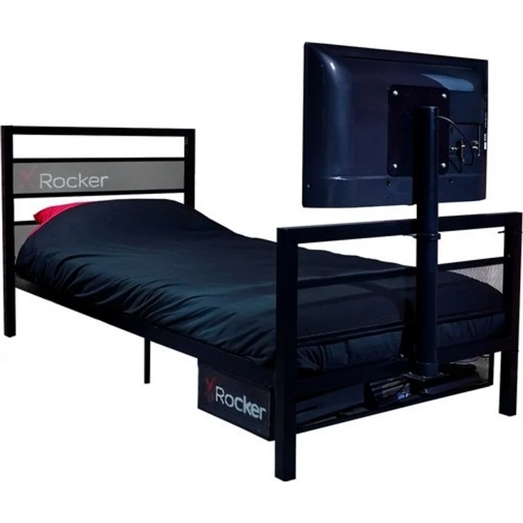 X Rocker Basecamp Metall Gaming-Bett mit TV-Halterung für Kinder & Jugendliche - schwarz – Bild 4