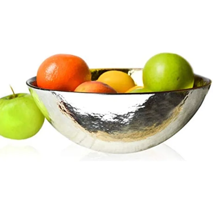 Schale in Gold und Silber Schüssel Dekoschale Salatschüssel Salatschale