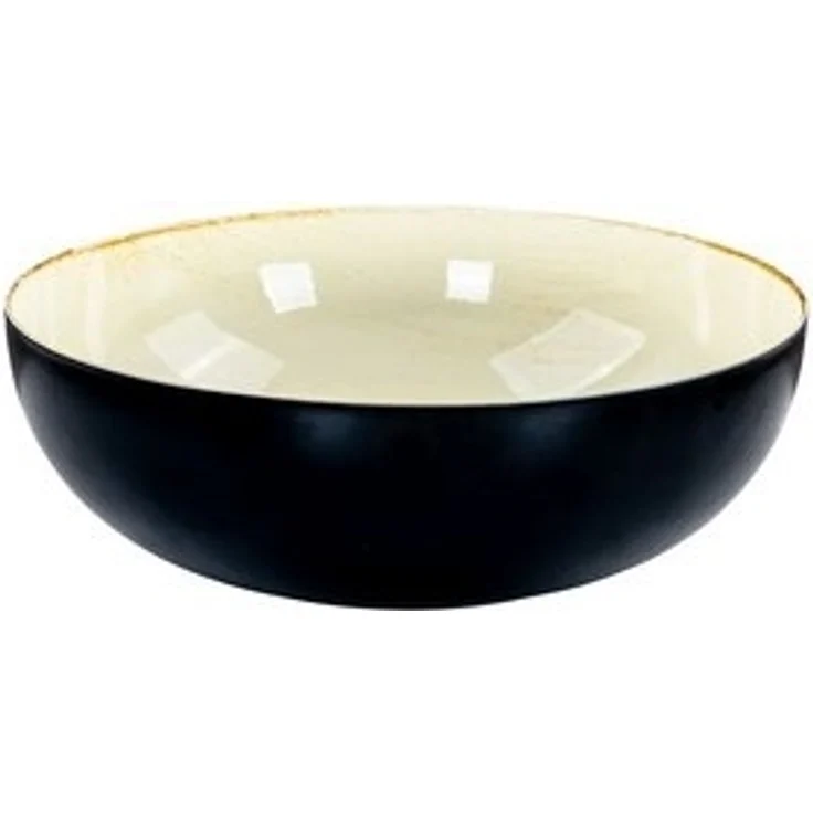 Levandeo® Dekoschale, Schale Rund Ø30cm Schwarz Creme Schüssel Antik Dekoschale Tischdeko – Bild 6