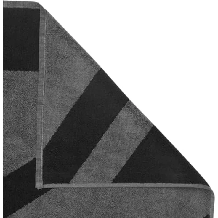 BVB Handtuch BVB Duschtuch grau/schwarz 70x140 cm, Baumwolle (Packung, 1-St) – Bild 4