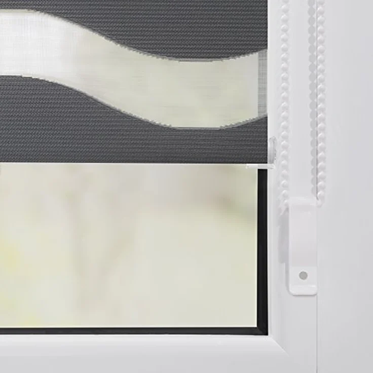 Lichtblick Sonnenschutzsysteme GmbH Doppelrollo Stockholm 45 cm x 150 cm (BxL) Anthrazit Duo Rollo in extravagantem Stil; Klemm- und schraubbar; Lichtdurchlässig und blickdicht – Bild 7