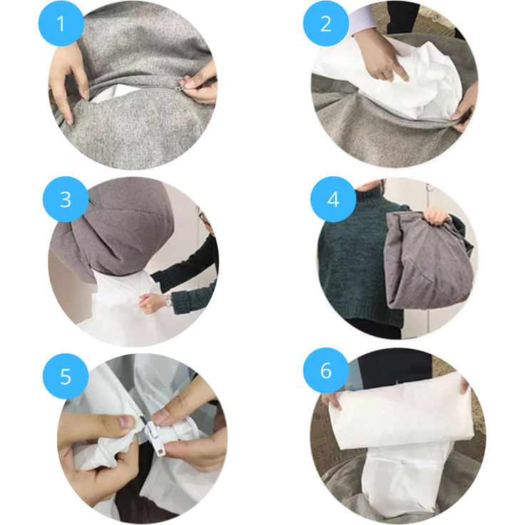 AD.CON Sitzsack mit Füllung, Dunkelgrau, 70 x 80 x 50 120L, Styropor-Regranulat – Bild 8