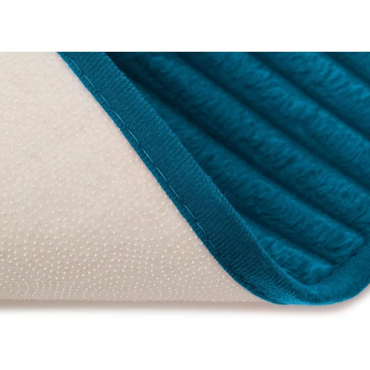 Gözze Badematte Berlin, Höhe 7 mm, rutschhemmend beschichtet, fußbodenheizungsgeeignet, Polyester, rechteckig, Badteppich, Uni Farben, Cord Optik, waschbar – Bild 7