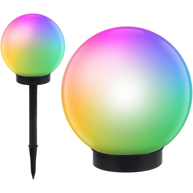 Green Blue GB122 Außensolarlampe Solarkugel Solarleuchte LED Leuchtkugel Garten Beleuchtung Verschiedene Leuchtfarben (Color, 15cm) – Bild 5