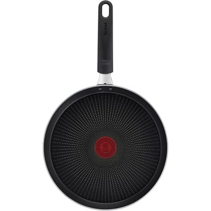 Tefal D52610 Resist Crêpepfanne 25 cm | sichere Titanium Antihaftversiegelung | Thermo-Signal Temperaturindikator | leichte Reinigung | Flame Protect-Technologie | Schwarz | nicht induktionsgeeignet – Bild 2