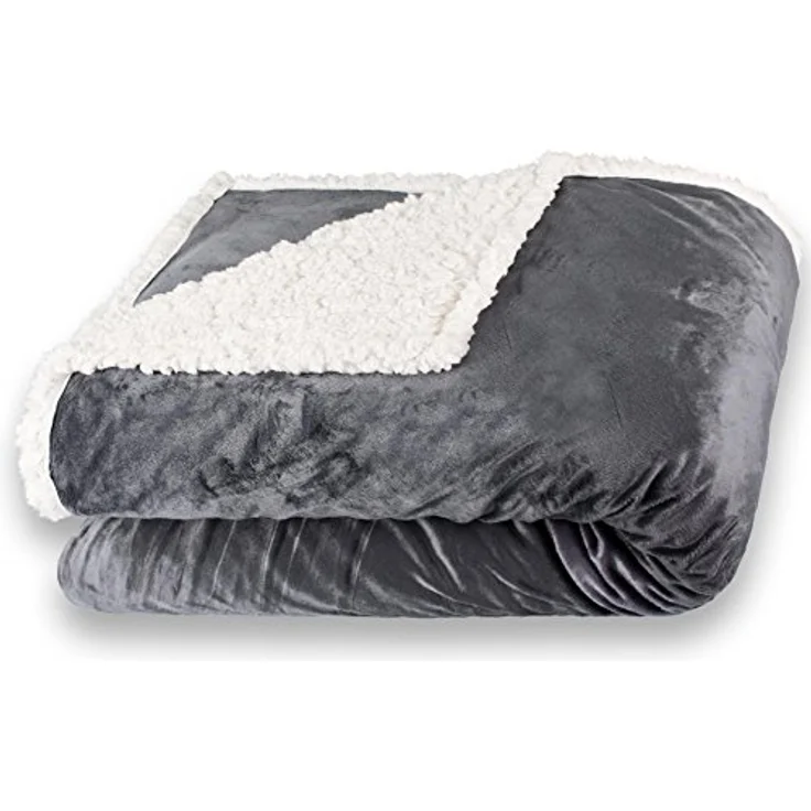 Wohndecke Fantasia Kuscheldecke Doubleface Flausch XXL 220x240cm Sandy grau, CelinaTex, allergikergeeignet,bügelfrei,flauschig,kuschelweich,mollig warm – Bild 2