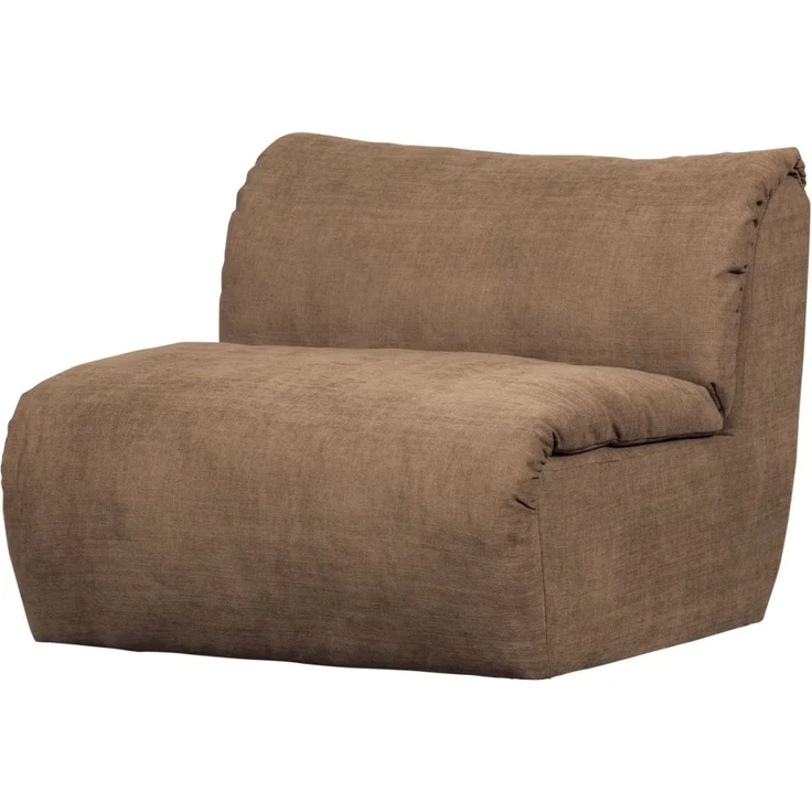 Sessel Baggy aus Chenille-Stoff, modern gepolstert, Braun, weiche Oberfläche, Teil der Baggy-Serie – Bild 1