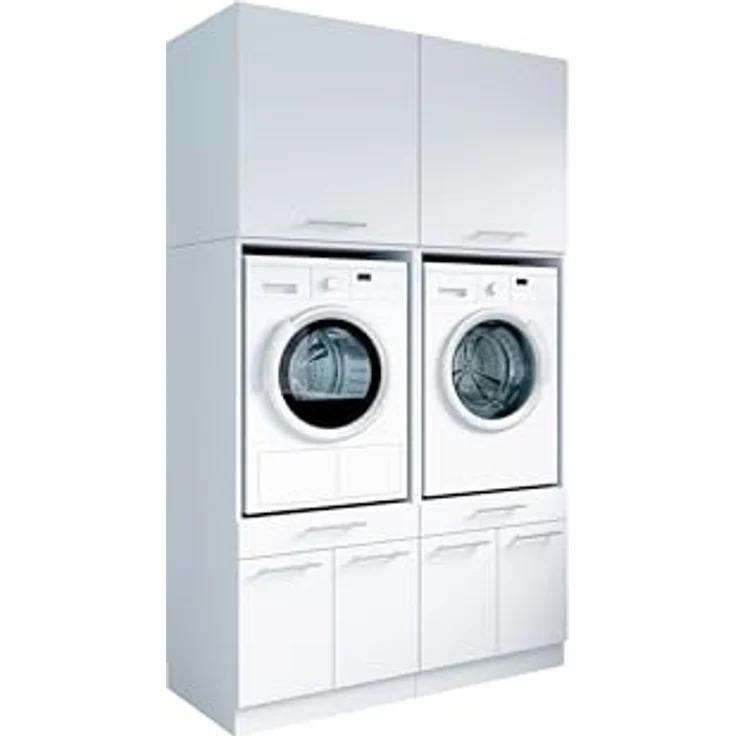 Laundreezy Mehrzweckschrank-Set Laundreezy, 4-tlg. Mehrzweckschrank-Set B/H/T 135/238/68 cm, (4-St), Breite 135 cm, Soft-Close-Funktion, höhenverstellbare Füße – Bild 2